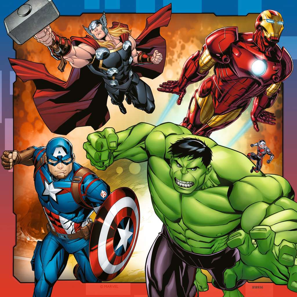 Avengers: Rompecabezas 3 x 49 Piezas Ravensburger