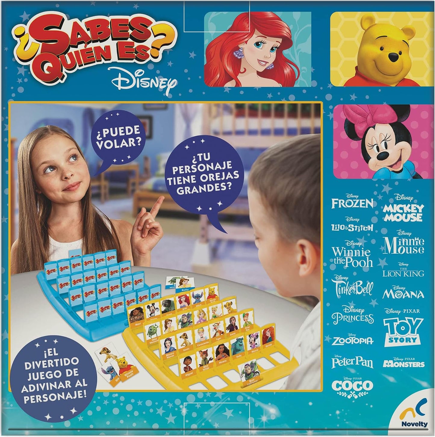 Disney Juego de Mesa Infantil ¿Sabes Quién Es? Novelty Corp
