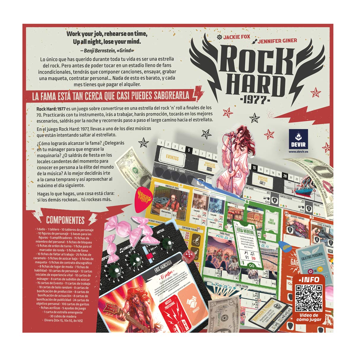 Rock Hard en Español, Juego de Mesa, Devir