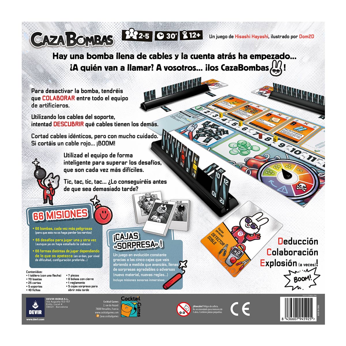 Caza Bombas, Juego de Mesa Devir