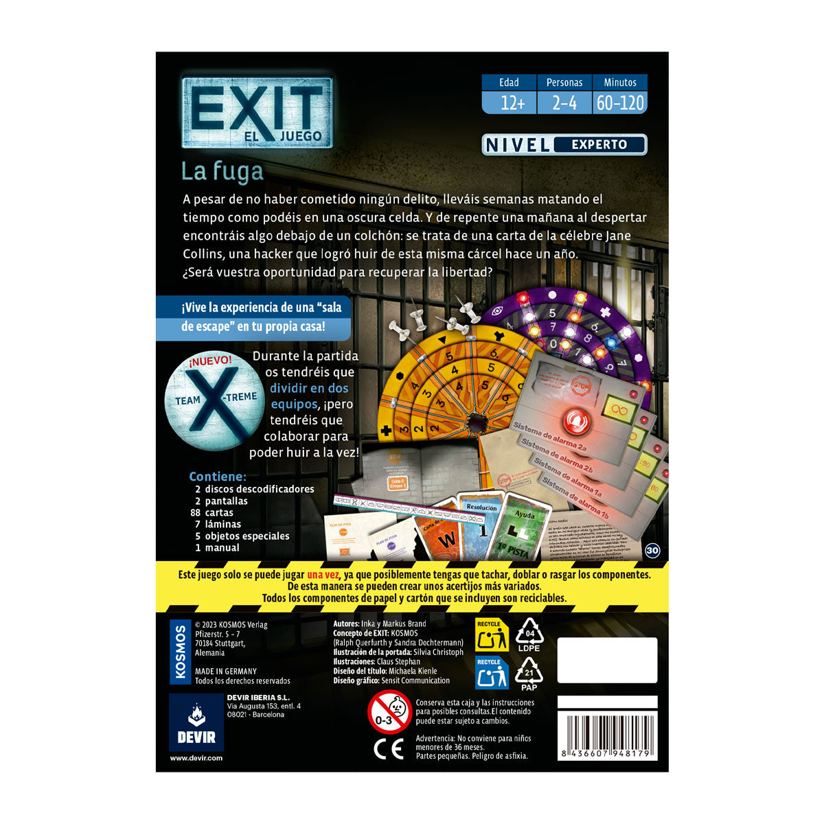EXIT 30: La Fuga, Juego de Mesa, Devir