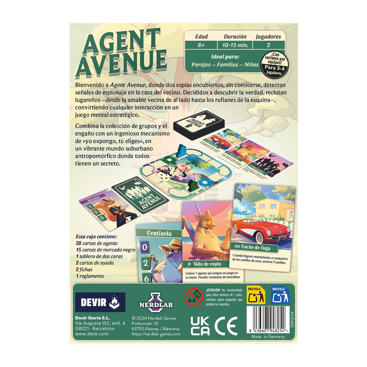 Agent Avenue, Juego de Mesa Devir