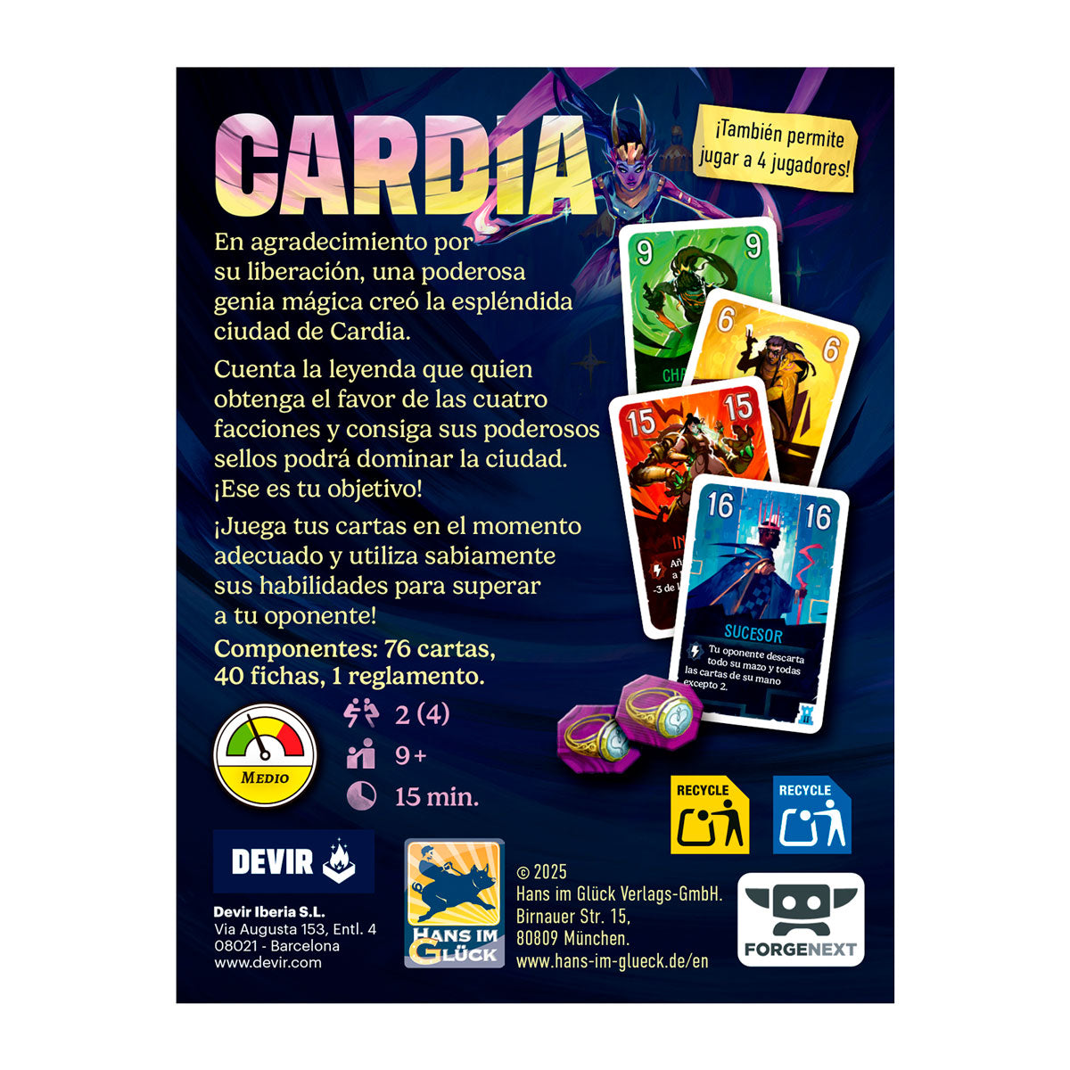 Duelo por Cardia, Juego de Mesa, Devir
