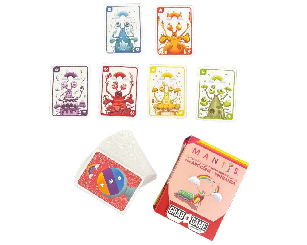 GRAB & GAME: MANTIS en Español, Juego de Mesa Exploding Kittens