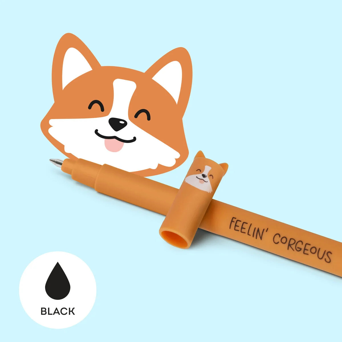 Pluma Borrable Corgi Negra, Legami