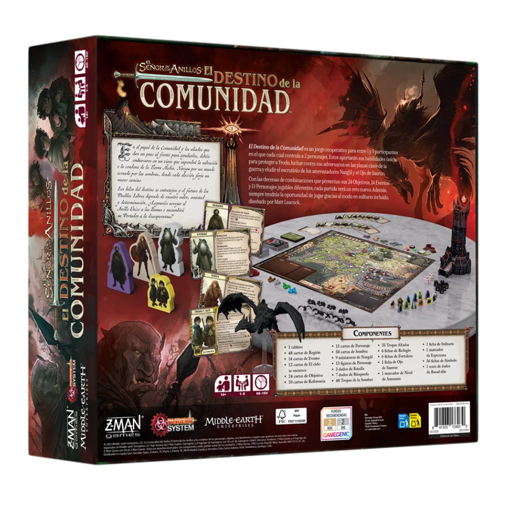 El Señor de los Anillos: Destino de La Comunidad en Español, Z-Man Games