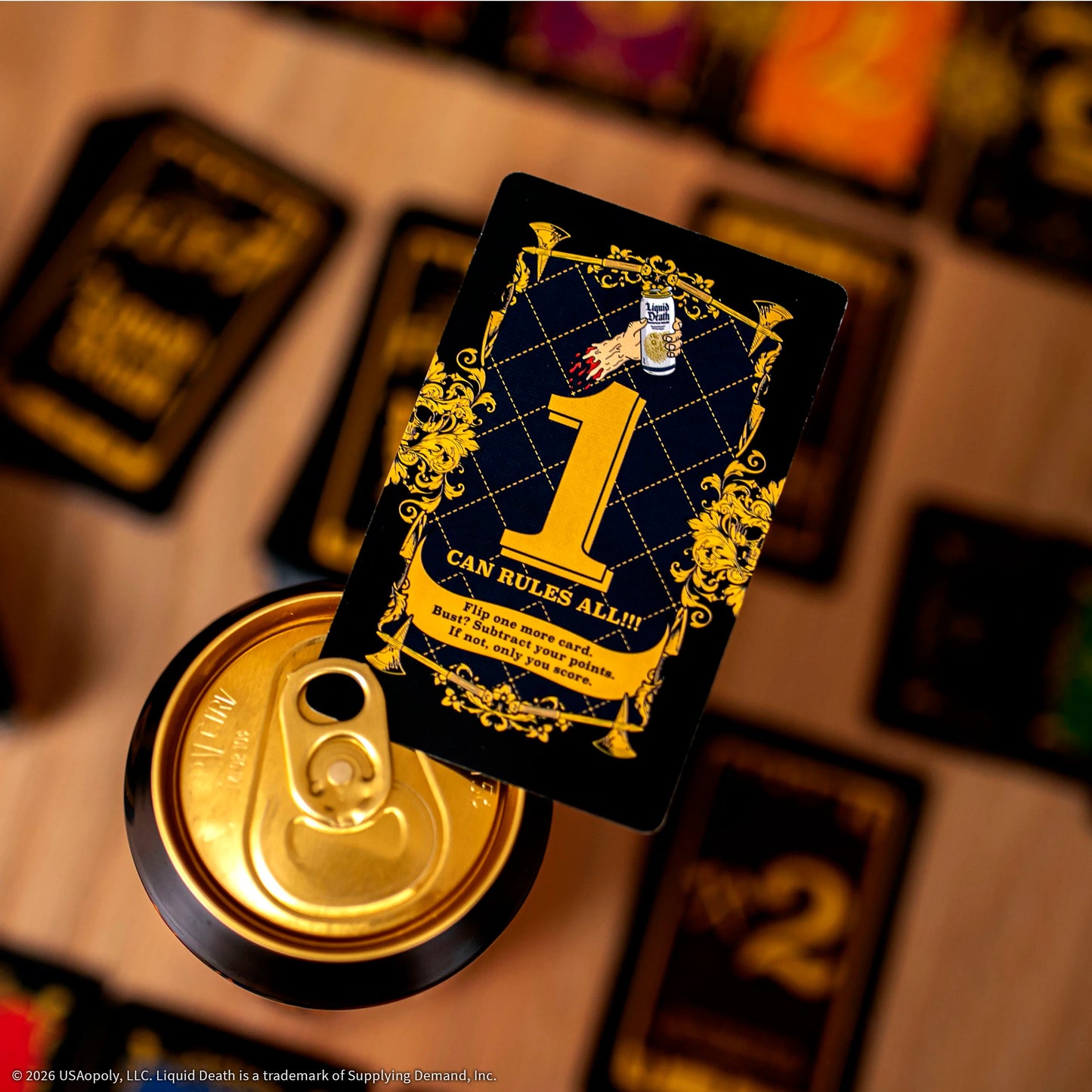 Flip 7 Liquid Death, Juego de Mesa USAopoly