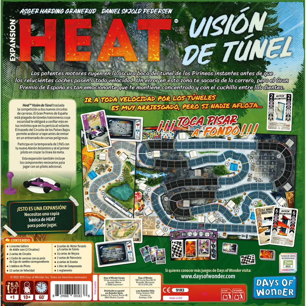 Heat: Visión de Tunel (Español), Juego de Mesa Asmodee