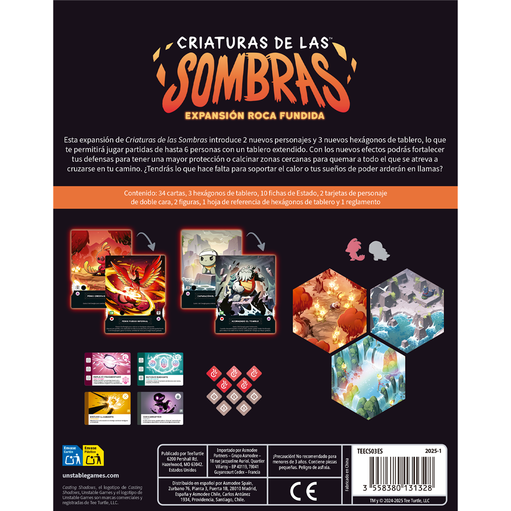 Criaturas de las Sombras Expansion Roca Fundida ESPAÑOL. Asmodee