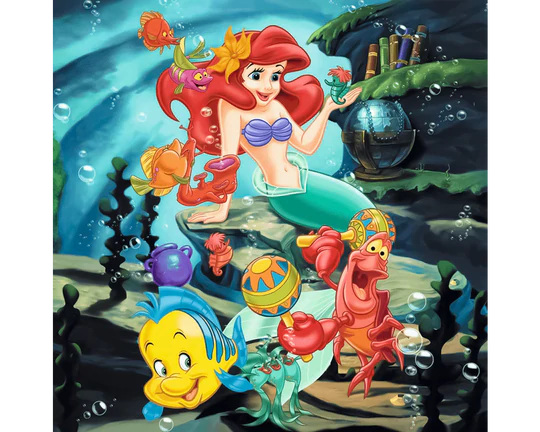 Cenicienta, Blancanieves y la Sirenita: Rompecabezas 3 x 49 Piezas Ravensburger