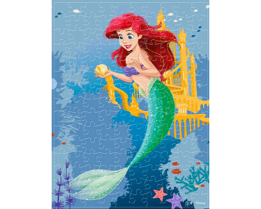 La Sirenita 150 Piezas, Rompecabezas Miniatura de Plástico Disney