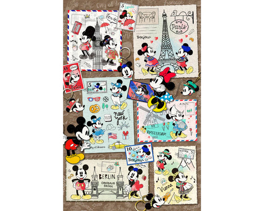 Rompecabezas Mickey y Minnie de Viaje 600 Piezas de Plástico Disney