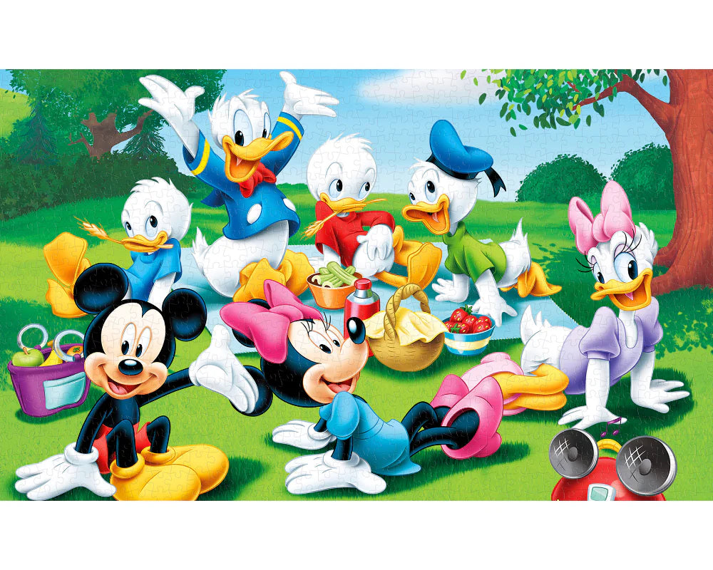 Picnic con Mickey Disney 1000 Piezas, Rompecabezas De Plástico