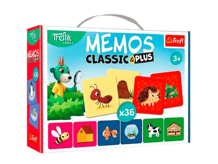 Memos Classic&Plus, Treflik - Juego de Mesa Trefl