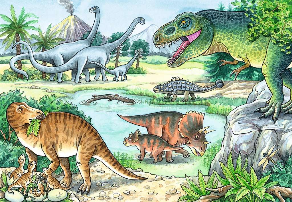 Dinosaurios de Tierra y Mar: Rompecabezas 2 x 24 Piezas Ravensburger