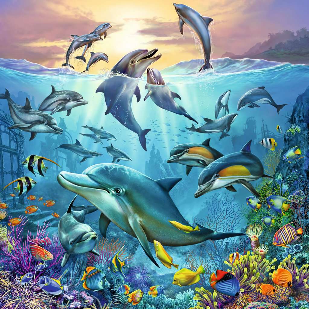 El Mundo Animal del Oceano: Rompecabezas 3 x 49 Piezas Ravensburger