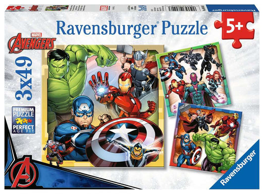 Avengers: Rompecabezas 3 x 49 Piezas Ravensburger