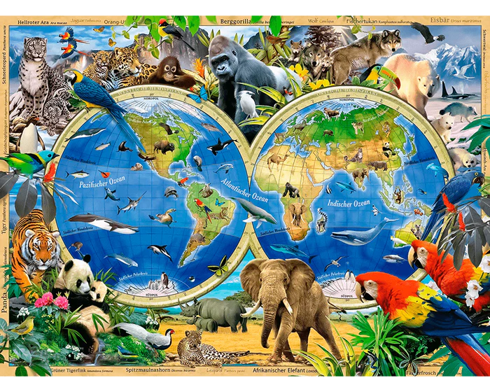 Animales de la Tierra: Rompecabezas 100 Piezas XXL Ravensburger