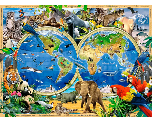 Animales de la Tierra: Rompecabezas 100 Piezas XXL Ravensburger