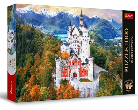 Odisea Fotográfica: Castillo de Neuschwanstein, Alemania. Rompecabezas Premium de 1000 piezas. Trefl