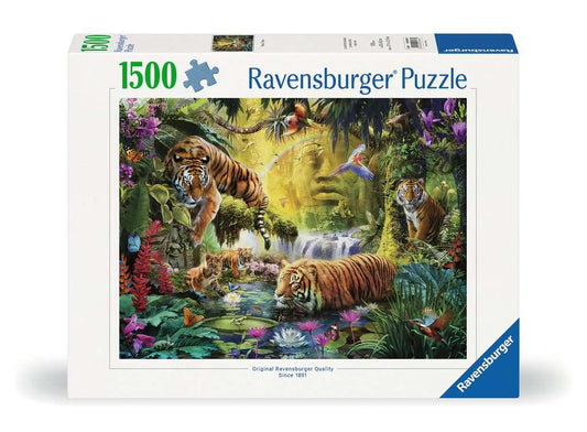 Tigres Tranquilos: Rompecabezas 1500 Piezas Ravensburger