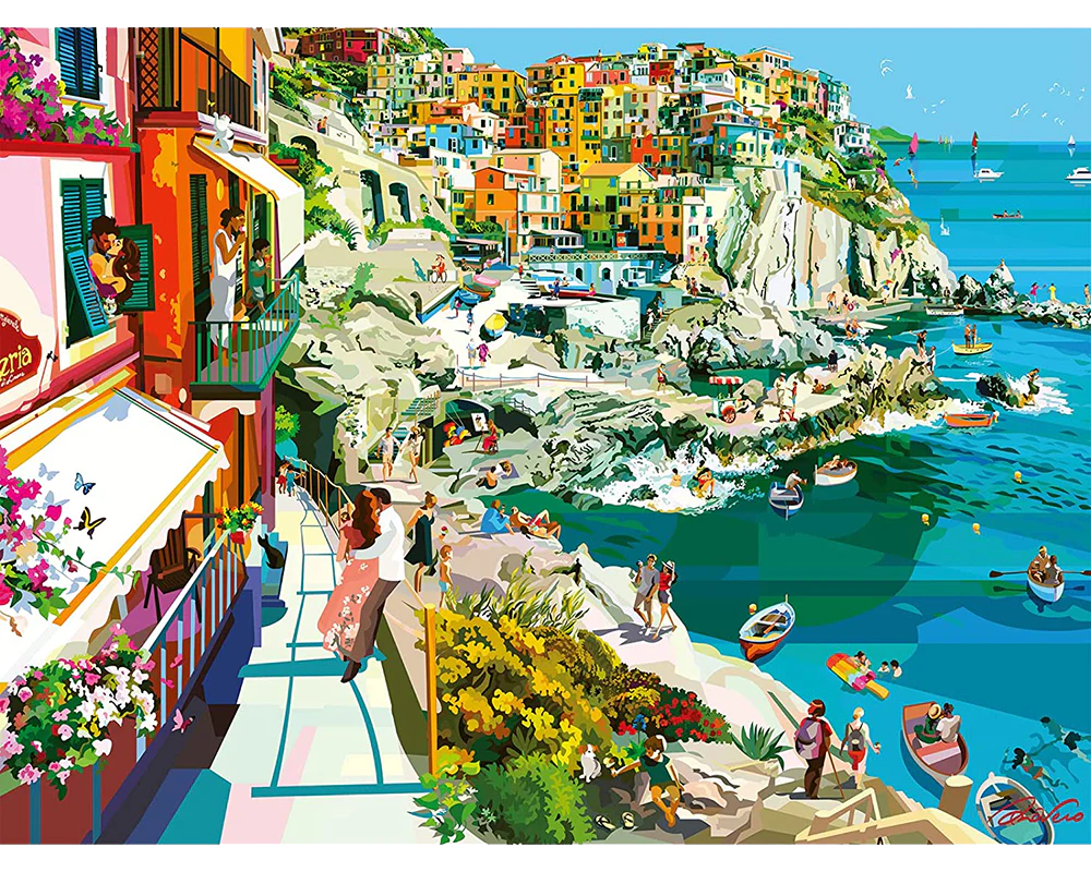 Romance en Cinque Terre: Rompecabezas 1500 Piezas Ravensburger