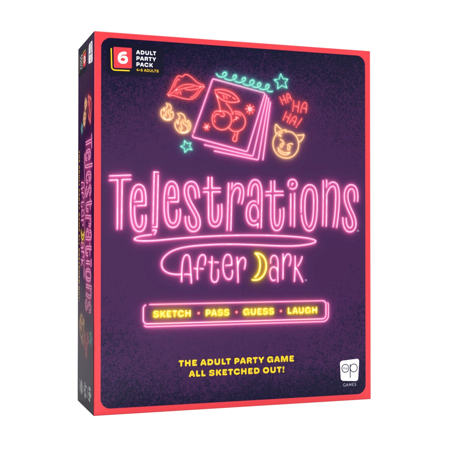 Telestrations After Dark 6 Jugadores Juego de Mesa Usaopoly