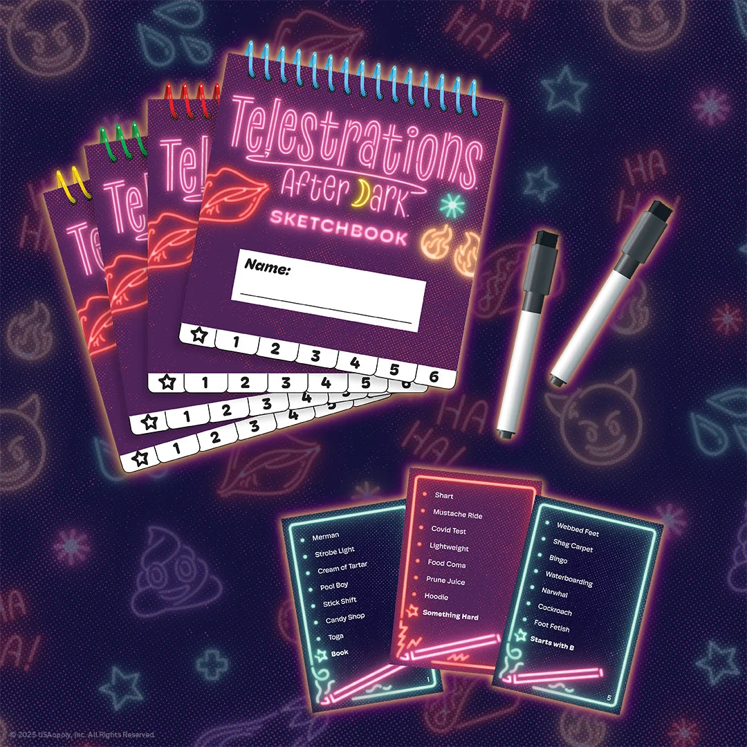 Telestrations After Dark 6 Jugadores Juego de Mesa Usaopoly
