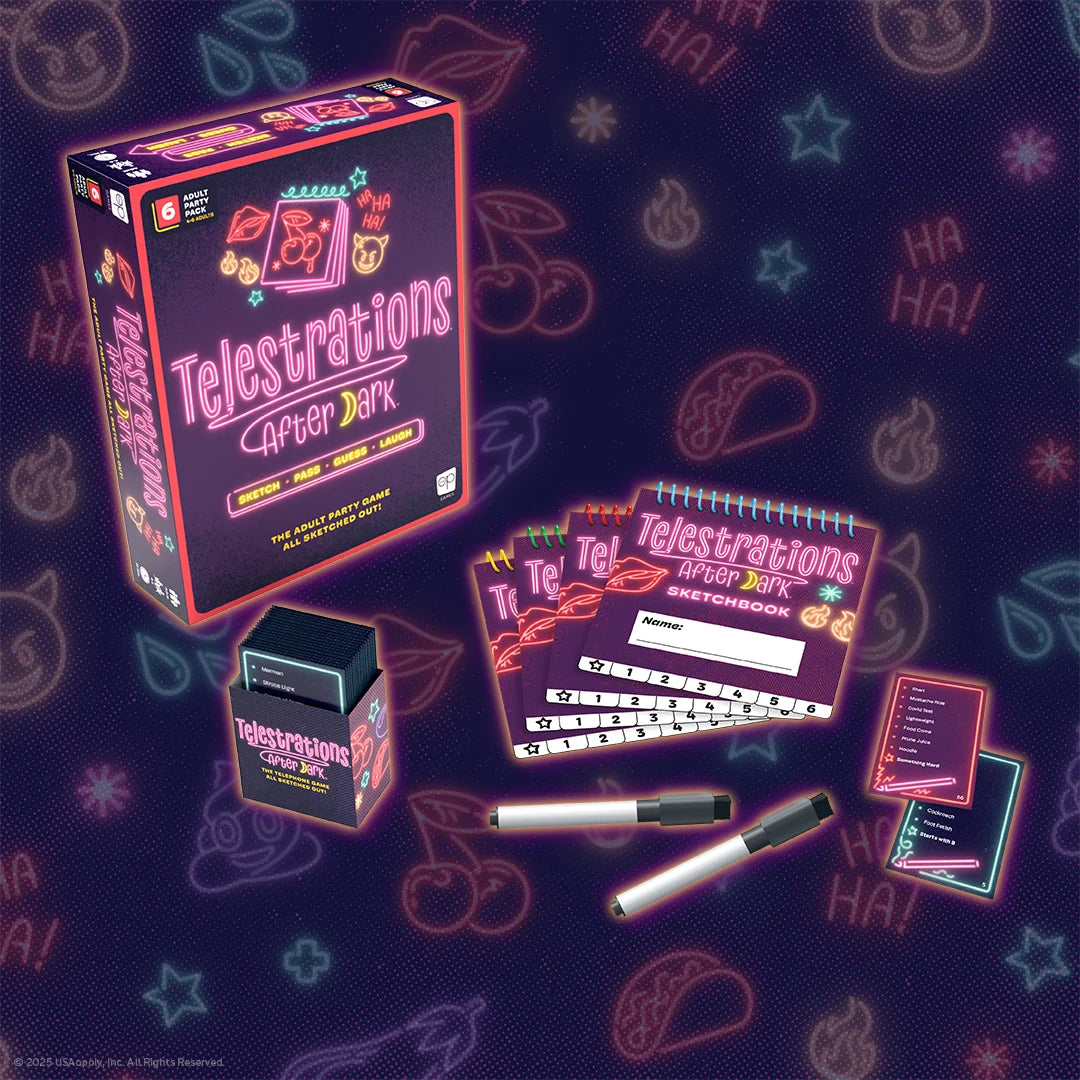 Telestrations After Dark 6 Jugadores Juego de Mesa Usaopoly