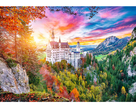 Vista del Castillo Neuschwanstein en Alemania: Rompecabezas 500 Piezas Trefl