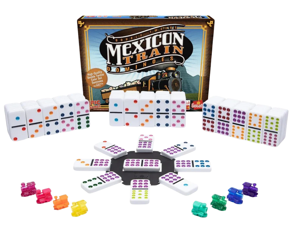 Dominó Tren Mexicano Doble Doce Juego de Mesa Goliath