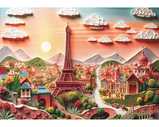 Torre Eiffel Efecto 3D: Rompecabezas de 1000 Piezas Trefl