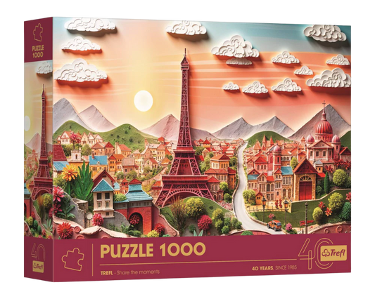 Torre Eiffel Efecto 3D: Rompecabezas de 1000 Piezas Trefl