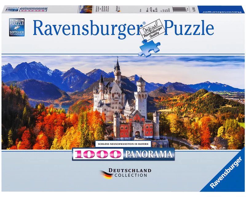 Castillo Neuschwanstein: Rompecabezas 1000 Piezas Panorámico Ravensburger