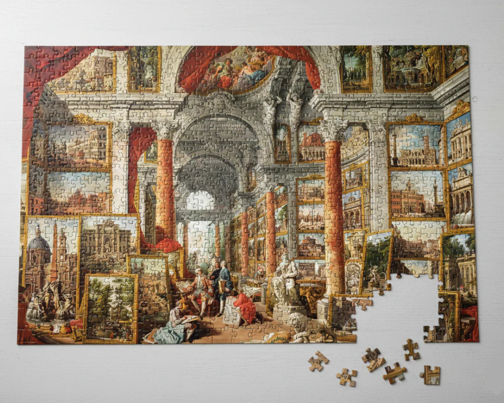 Paolo Panini- Galería de Vistas de Roma Moderna Rompecabezas 1000 Piezas Eurographics