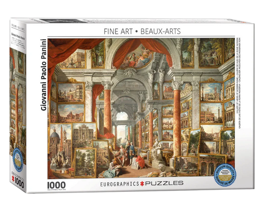 Paolo Panini- Galería de Vistas de Roma Moderna Rompecabezas 1000 Piezas Eurographics