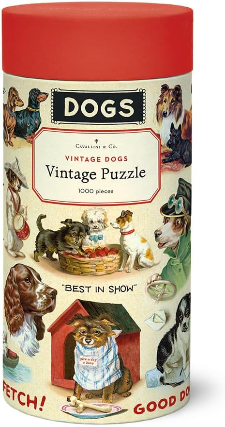 Rompecabezas Vintage Dogs 2, Cavallini & Co