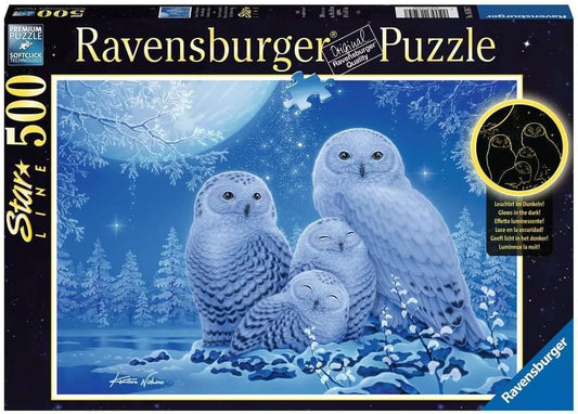 Búhos A La Luz De La Luna: Rompecabezas 500 Piezas Ravensburger