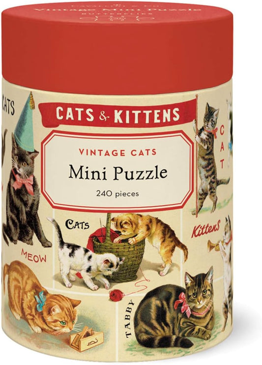 Rompecabezas Mini Vintage Cats 240 Piezas, Cavallini & Co