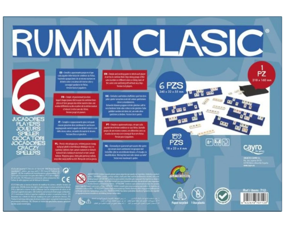 Rummi Classic 6 Jugadores: Juego de Mesa Cayro