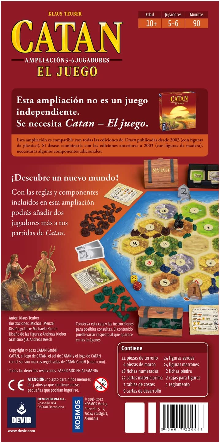 Devir Catan Ampliación 5 a 6 Jugadores en Español