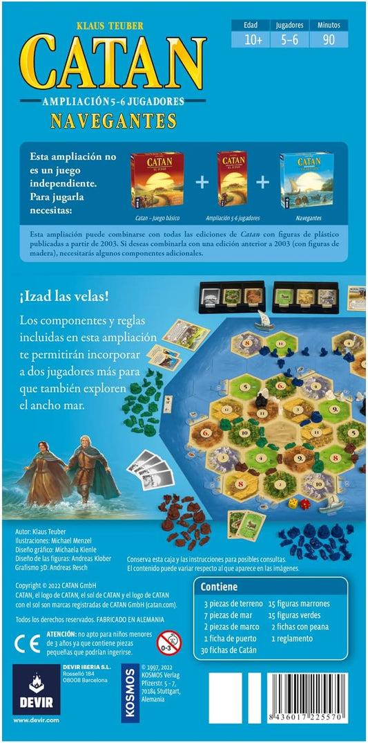 Devir Catan: Navegantes en Español, Ampliación, 5-6 Jugadores
