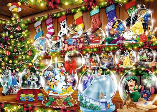 Disney Navidad Globos de Nieve: Rompecabezas 1000 Piezas Ravensburger