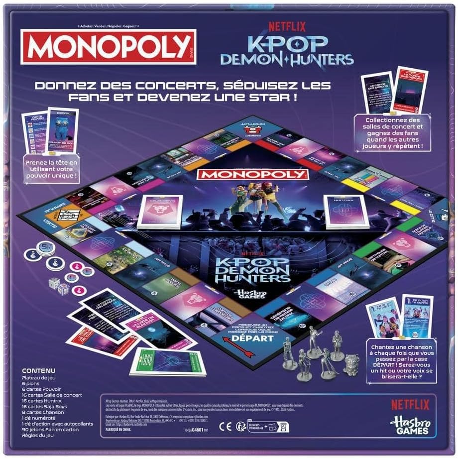 Monopoly KPOP Demon Hunters Edición Especial, Hasbro Gaming
