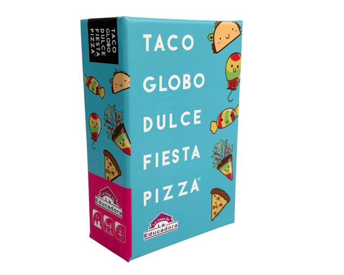 Taco, Globo, Dulce, Fiesta Pizza en Español. Blue Orange™
