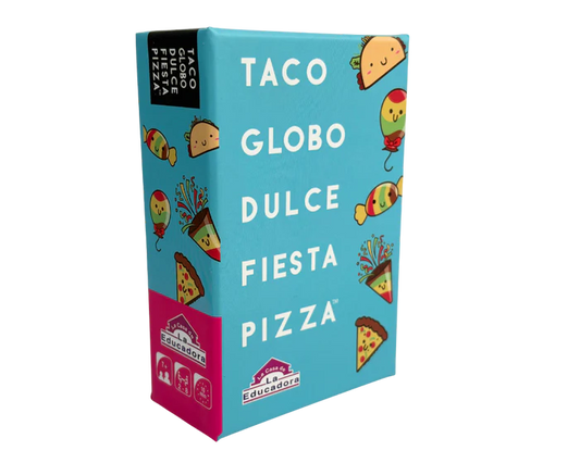 Taco, Globo, Dulce, Fiesta Pizza en Español. Blue Orange™