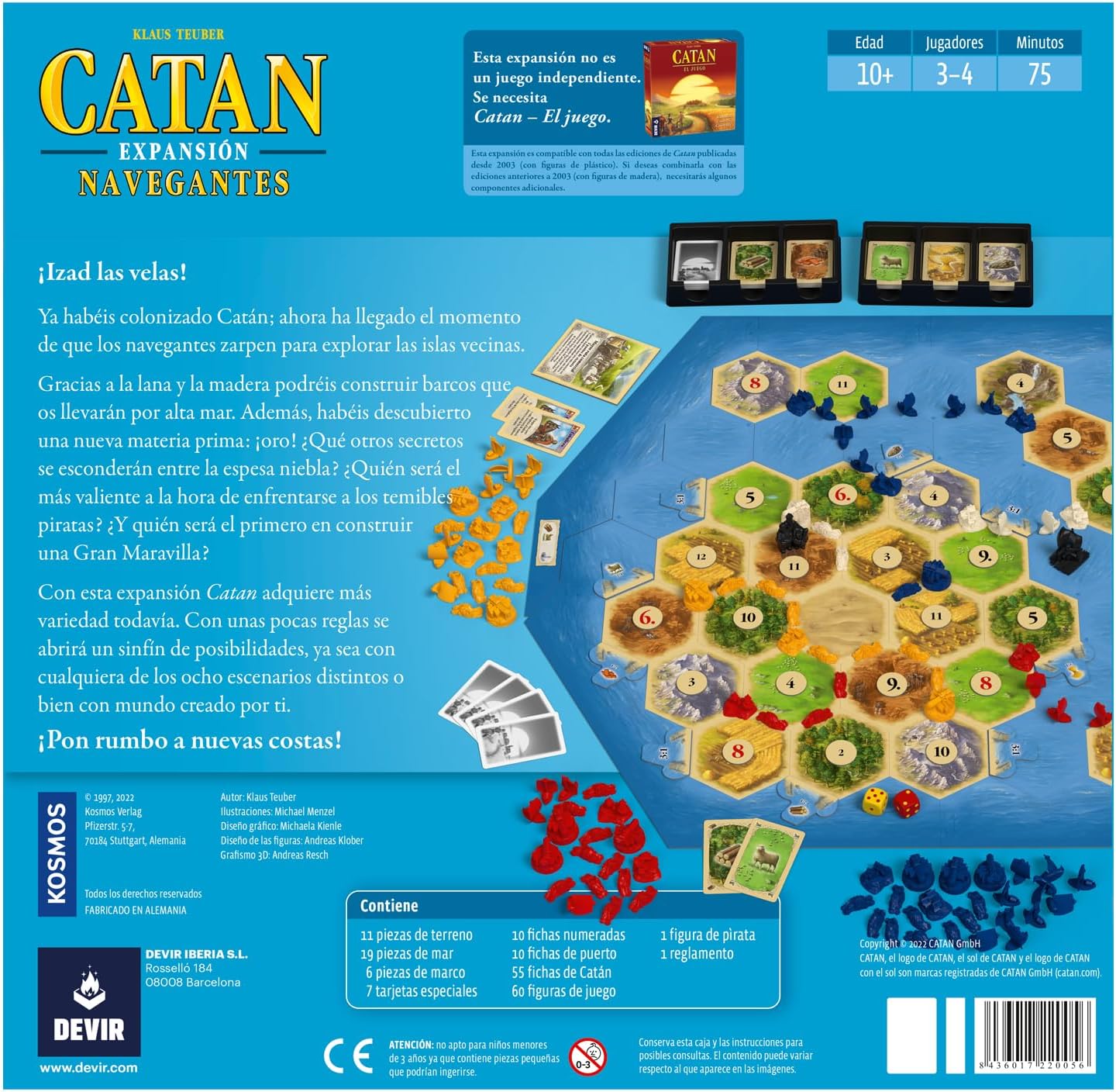 Devir Catan: Navegantes en Español, Expansión, Juego de Mesa