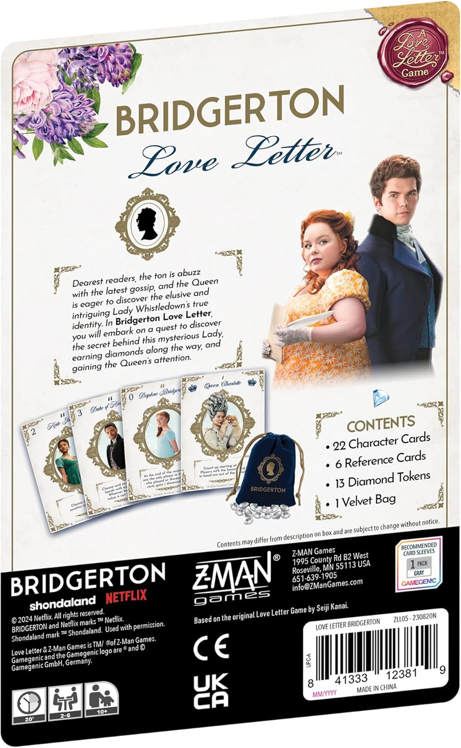 Love Letter Bridgerton, Juego de Cartas