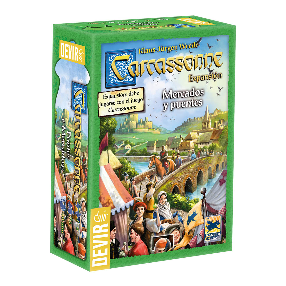 Carcassonne Expansión: Mercados y Puentes - ESPAÑOL, Juego de Mesa, Devir