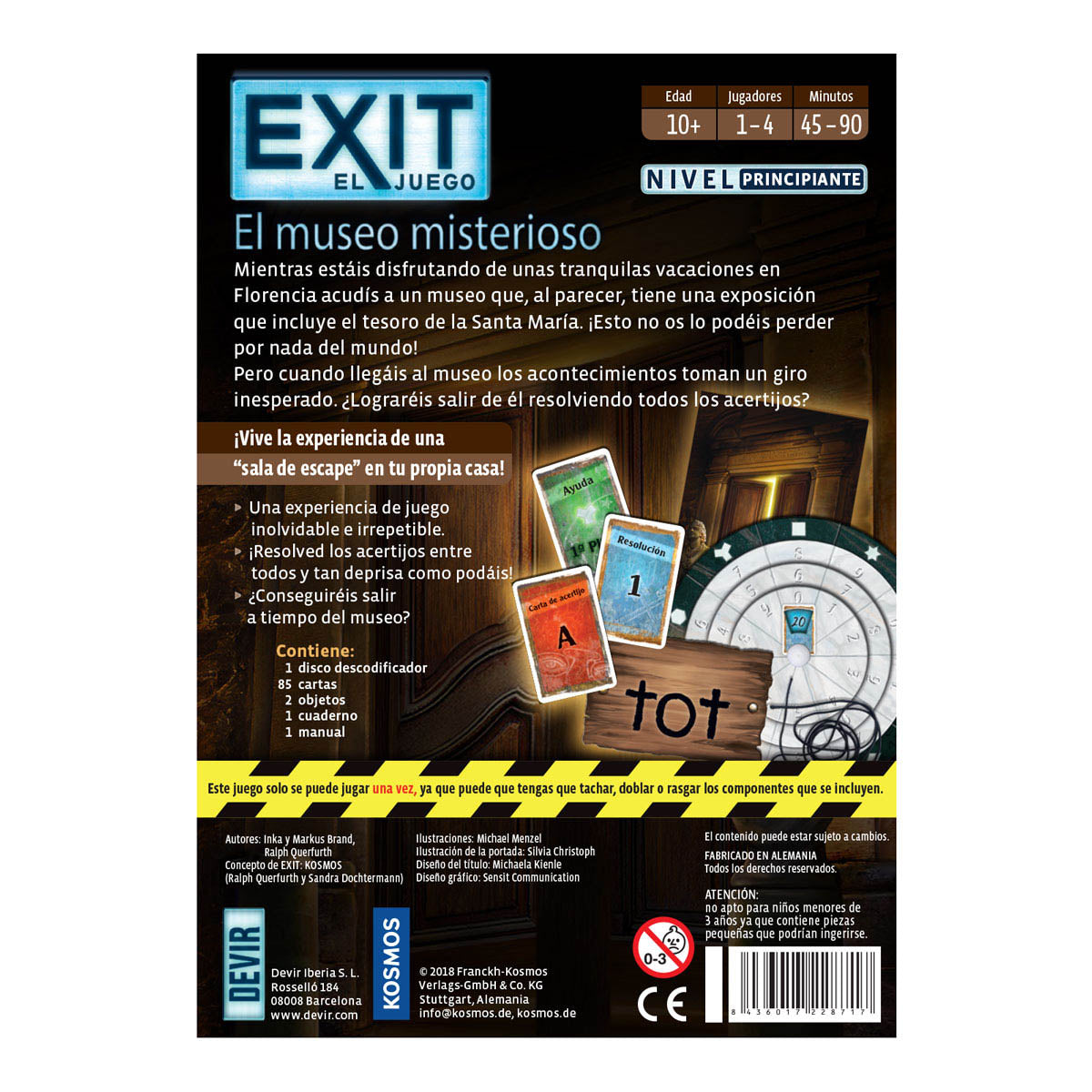 EXIT – El Museo Misterioso, Juego de Mesa, Devir